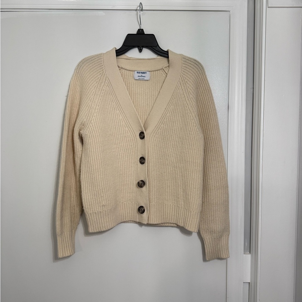 Old Navy Women's Beige Cardigan Sweater